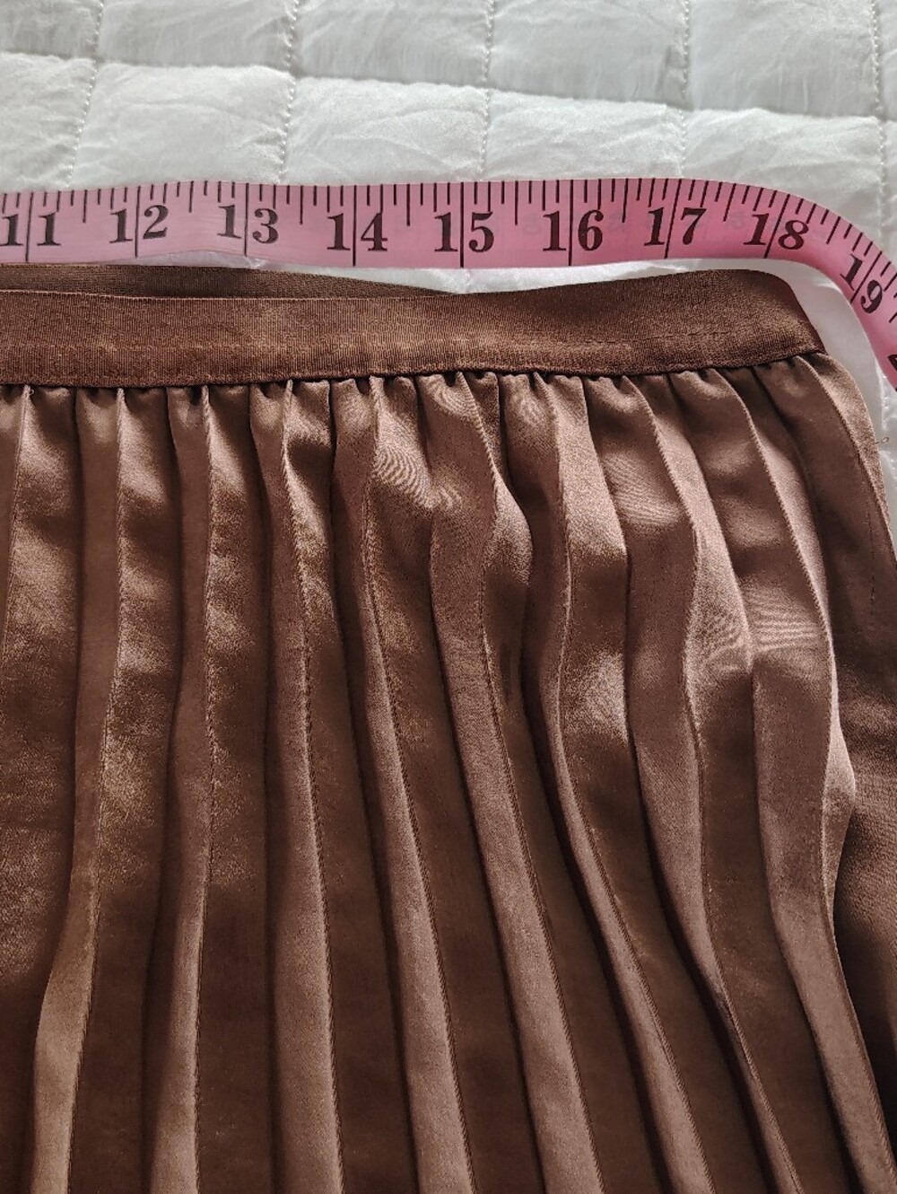 LC Lauren Conrad Chocolate Brown Pleated Midi Skirt XXL - Picture 11 of 11